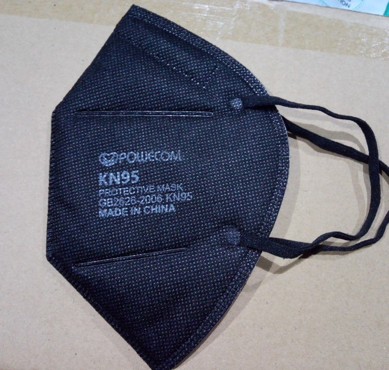 Black Powecom KN95 Facemask Respirator - FDA Cleared - Multipacks Available