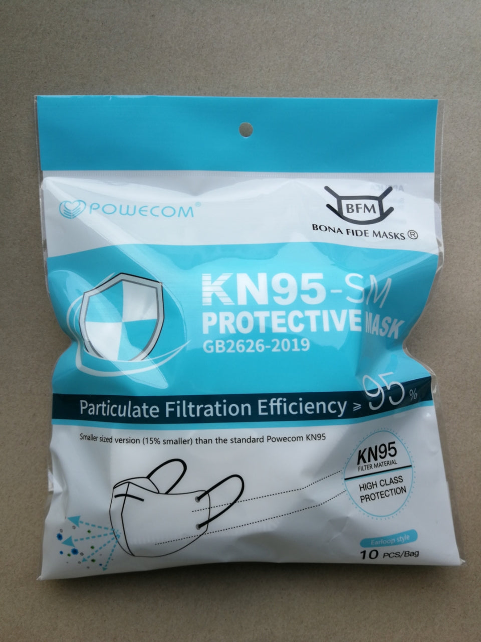 Children's / Small  Powecom KN95 Facemask Respirator - FDA Cleared - Multipacks Available