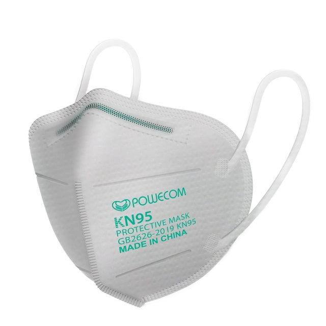 White Powecom KN95 Facemask Respirator - FDA Cleared - Multipacks Available